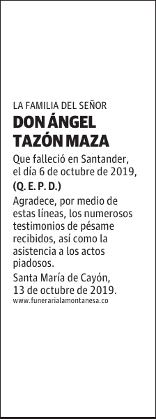 DON ÁNGEL TAZÓN MAZA