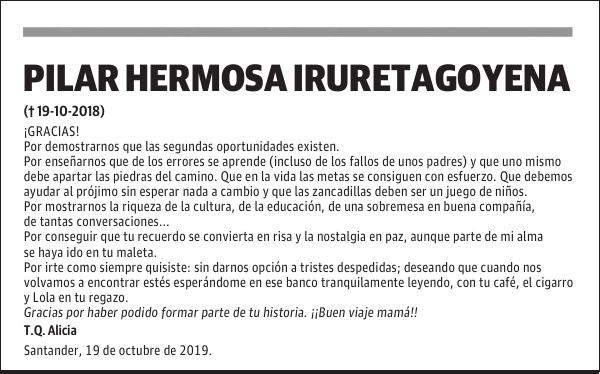 PILAR HERMOSA IRURETAGOYENA