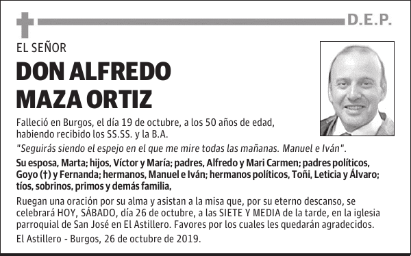 DON ALFREDO MAZA ORTIZ