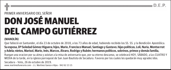 DON JOSÉ MANUEL DEL CAMPO GUTIÉRREZ