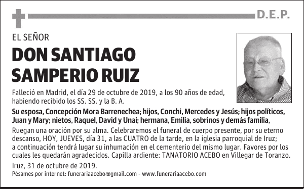 DON SANTIAGO SAMPERIO RUIZ