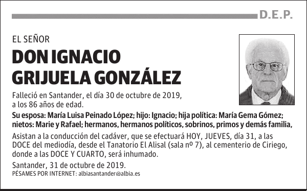 DON IGNACIO GRIJUELA GONZÁLEZ