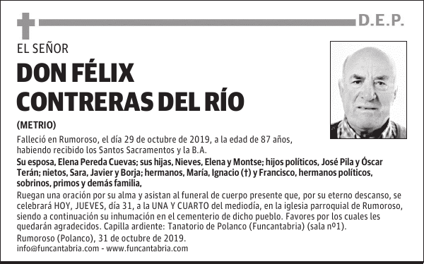 DON FÉLIX CONTRERAS DEL RÍO