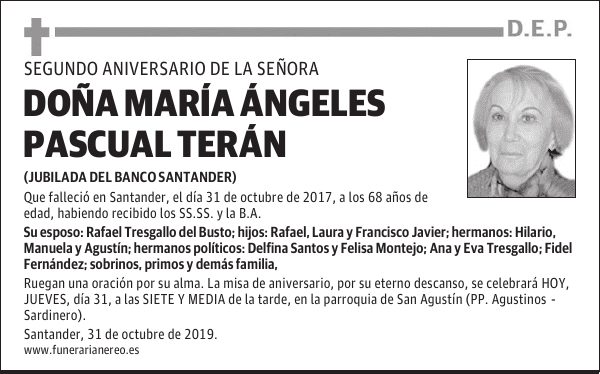 DOÑA MARÍA ÁNGELES PASCUAL TERÁN