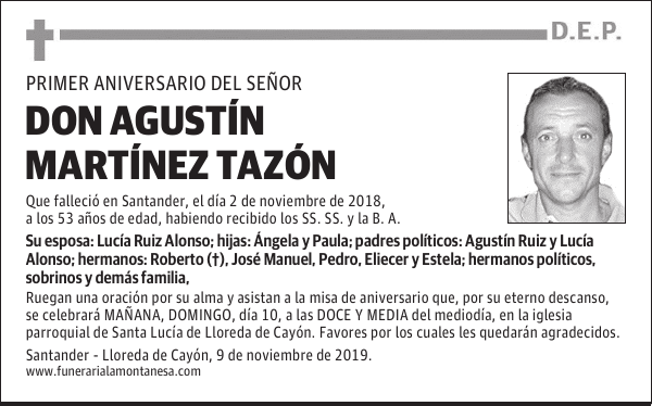DON AGUSTÍN MARTÍNEZ TAZÓN