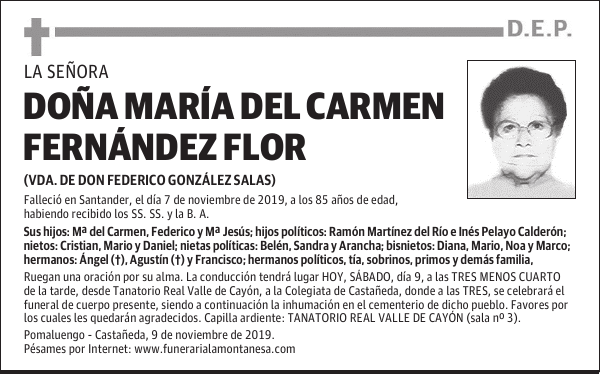 DOÑA MARÍA DEL CARMEN FERNÁNDEZ FLOR