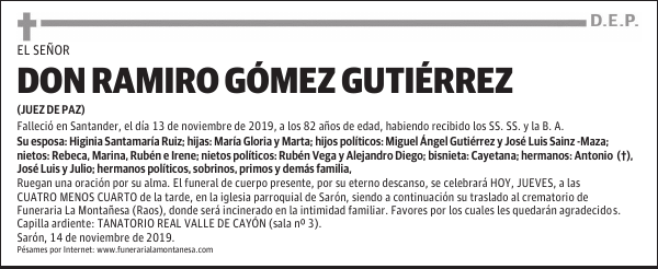 DON RAMIRO GÓMEZ GUTIÉRREZ