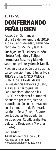 DON FERNANDO PEÑA URIEN