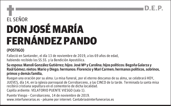 DON JOSÉ MARÍA FERNÁNDEZ PANDO