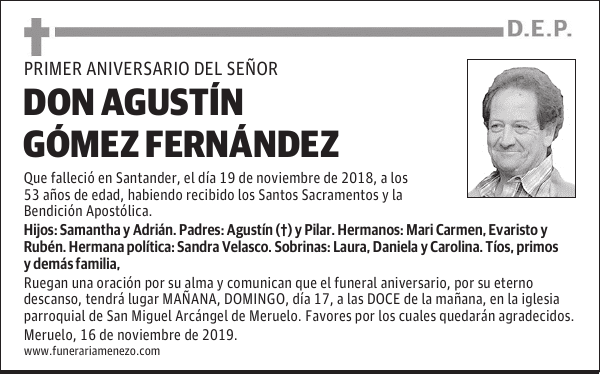 DON AGUSTÍN GÓMEZ FERNÁNDEZ
