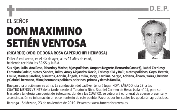 DON MAXIMINO SETIÉN VENTOSA