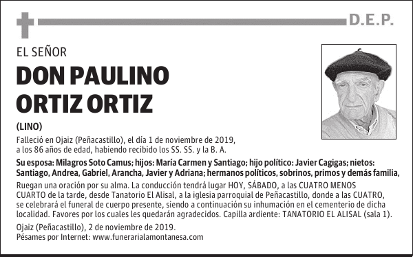 DON PAULINO ORTIZ ORTIZ