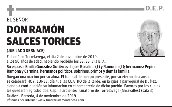 DON RAMÓN SALCES TORICES