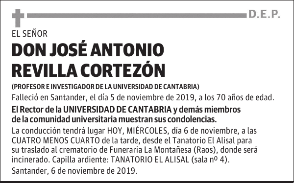 DON JOSÉ ANTONIO REVILLA CORTEZÓN