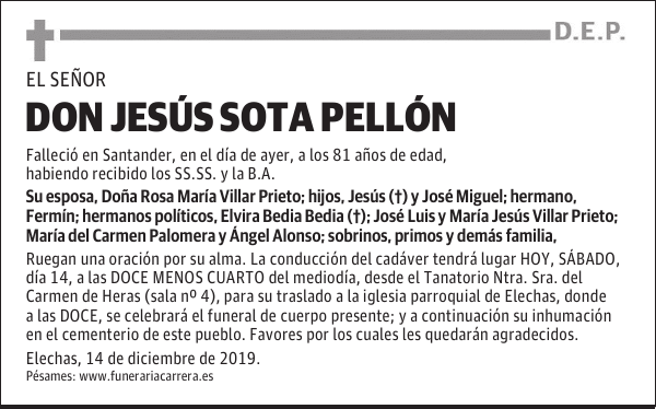 DON JESÚS SOTA PELLÓN