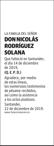 DON NICOLÁS RODRÍGUEZ SOLANA