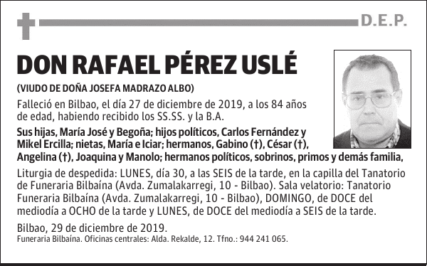 DON RAFAEL PÉREZ USLÉ