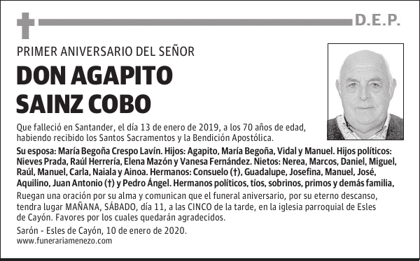 DON AGAPITO SAINZ COBO