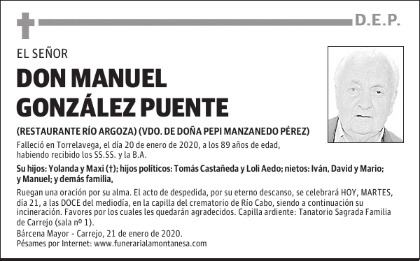 DON MANUEL GONZÁLEZ PUENTE
