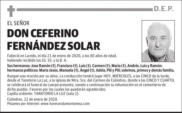 DON CEFERINO FERNÁNDEZ SOLAR