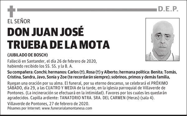 DON JUAN JOSÉ TRUEBA DE LA MOTA