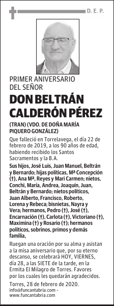 DON BELTRÁN CALDERÓN PÉREZ