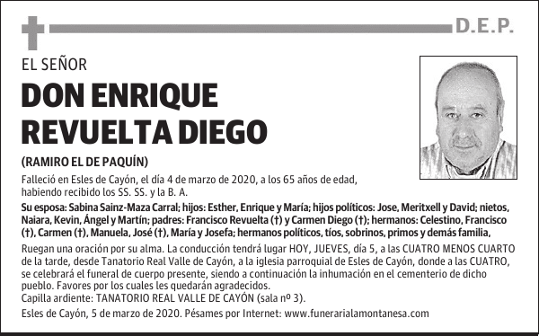 DON ENRIQUE REVUELTA DIEGO