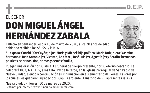 DON MIGUEL ÁNGEL HERNÁNDEZ ZABALA