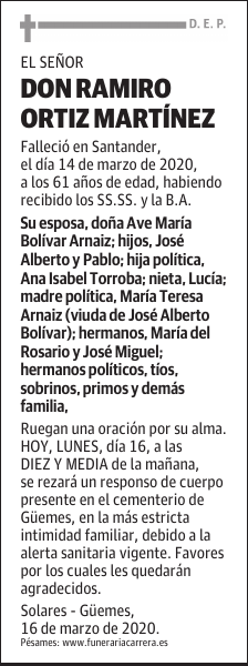 DON RAMIRO ORTIZ MARTÍNEZ