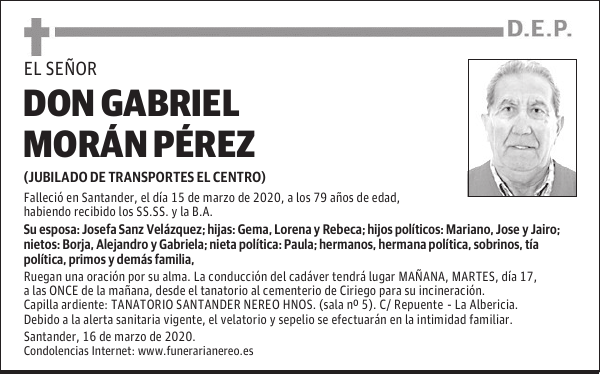 DON GABRIEL MORÁN PÉREZ