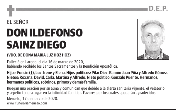 DON ILDEFONSO SAINZ DIEGO