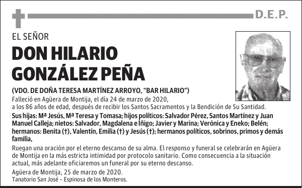 DON HILARIO GONZÁLEZ PEÑA