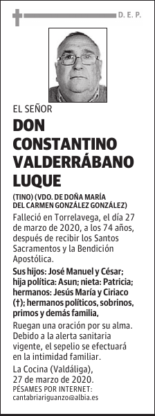 DON CONSTANTINO VALDERRÁBANO LUQUE