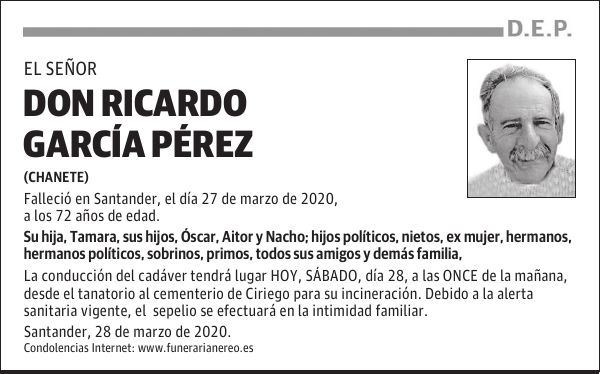 DON RICARDO GARCÍA PÉREZ