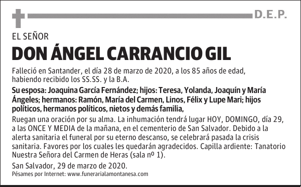DON ÁNGEL CARRANCIO GIL