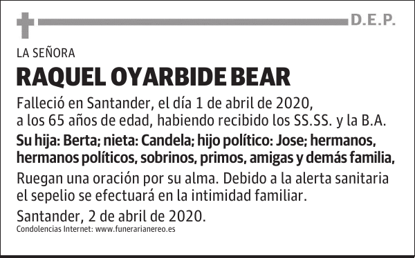 RAQUEL OYARBIDE BEAR