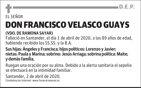 DON FRANCISCO VELASCO GUAYS