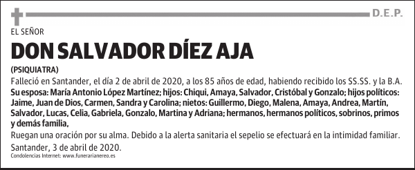 DON SALVADOR DÍEZ AJA