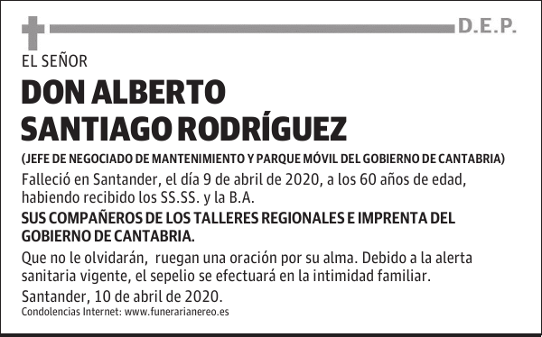 DON ALBERTO SANTIAGO RODRÍGUEZ
