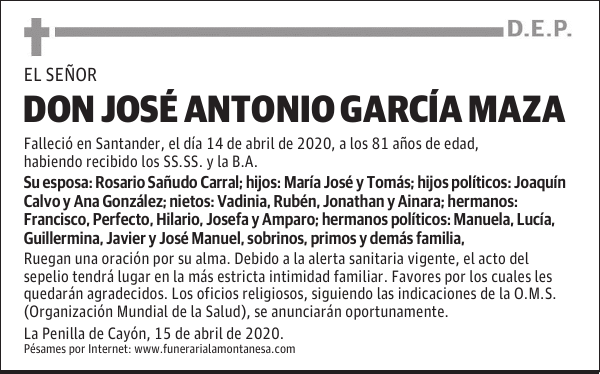 DON JOSÉ ANTONIO GARCÍA MAZA