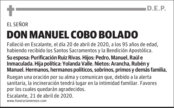 DON MANUEL COBO BOLADO
