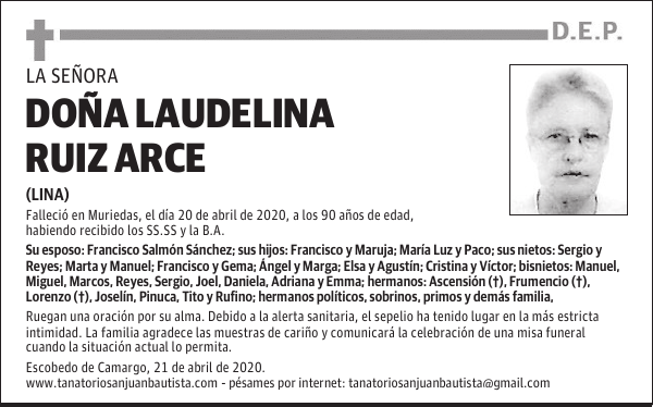 DOÑA LAUDELINA RUIZ ARCE