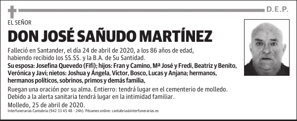 DON JOSÉ SAÑUDO MARTÍNEZ