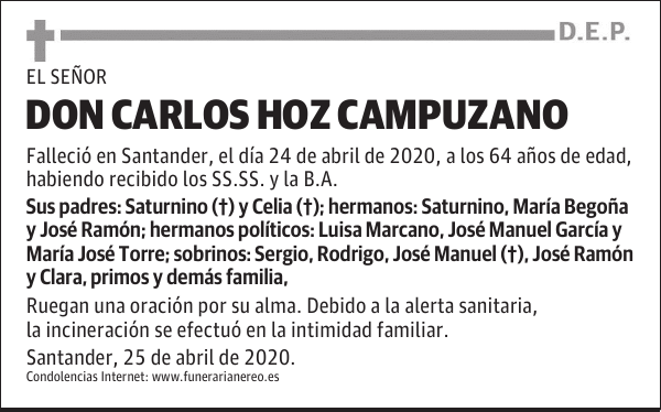 DON CARLOS HOZ CAMPUZANO