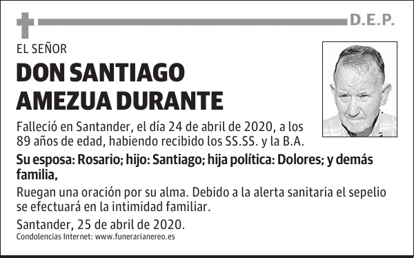 DON SANTIAGO AMEZUA DURANTE