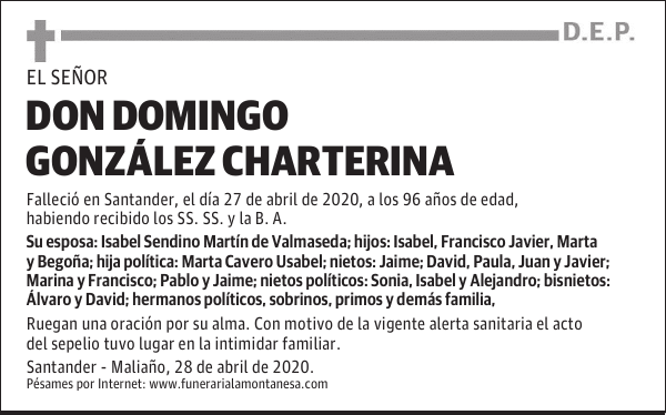 DON DOMINGO GONZÁLEZ CHARTERINA