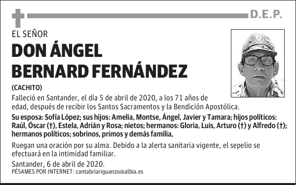 DON ÁNGEL BERNARD FERNÁNDEZ