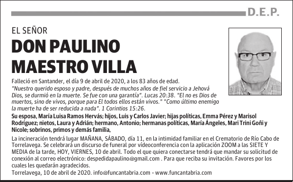 DON PAULINO MAESTRO VILLA