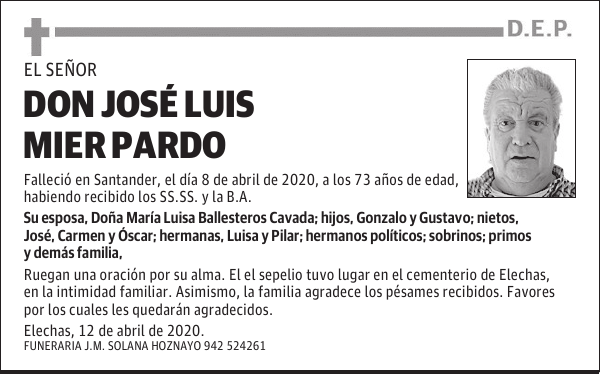 DON JOSÉ LUIS MIER PARDO