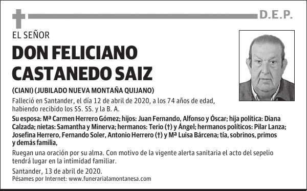 DON FELICIANO CASTANEDO SAIZ
